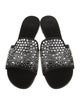Giuseppe Zanotti Satin Crystal Embellishments Slides