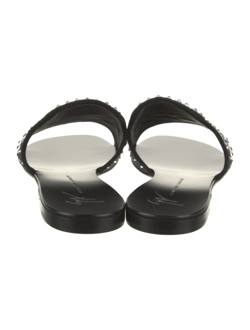 Giuseppe Zanotti Satin Crystal Embellishments Slides