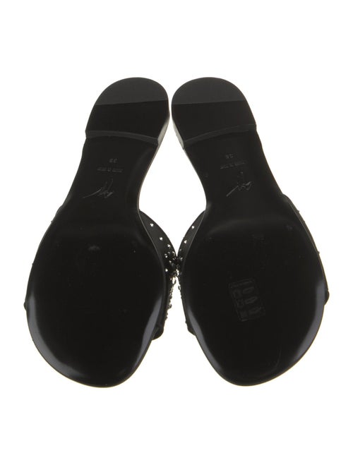 Giuseppe Zanotti Satin Crystal Embellishments Slides