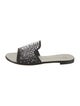 Giuseppe Zanotti Satin Crystal Embellishments Slides