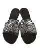 Giuseppe Zanotti Satin Crystal Embellishments Slides