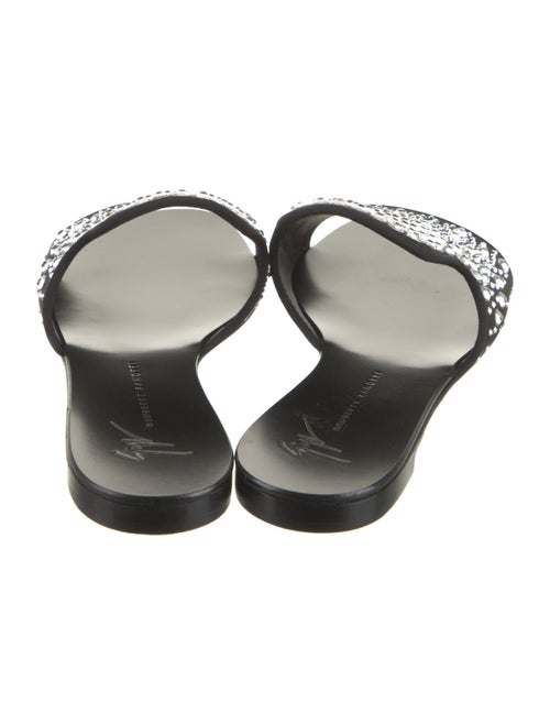 Giuseppe Zanotti Satin Crystal Embellishments Slides