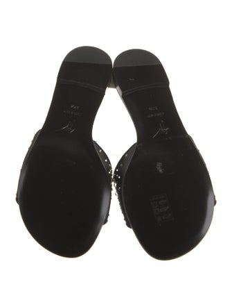 Giuseppe Zanotti Satin Crystal Embellishments Slides