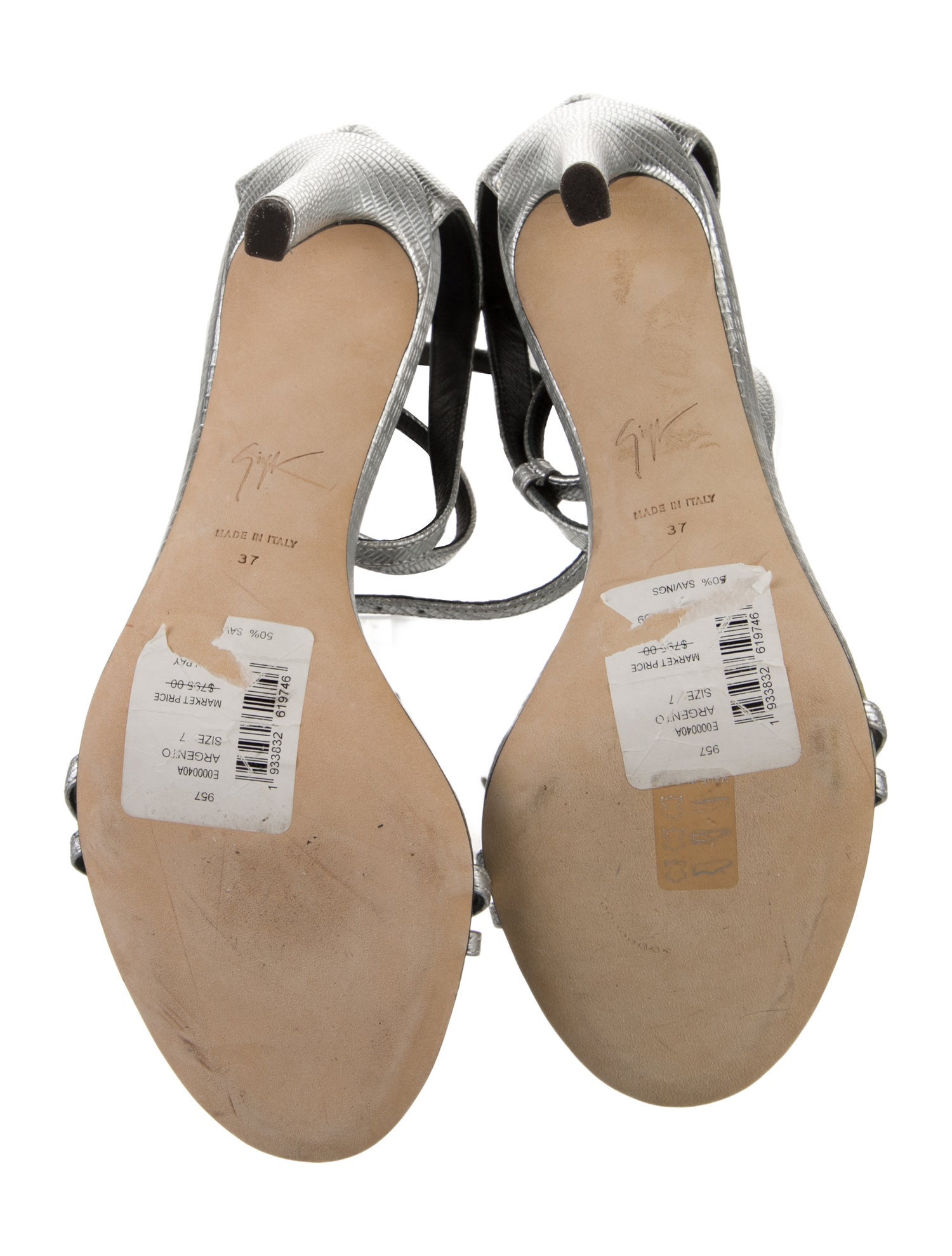 Giuseppe Zanotti Embossed Leather Sandals