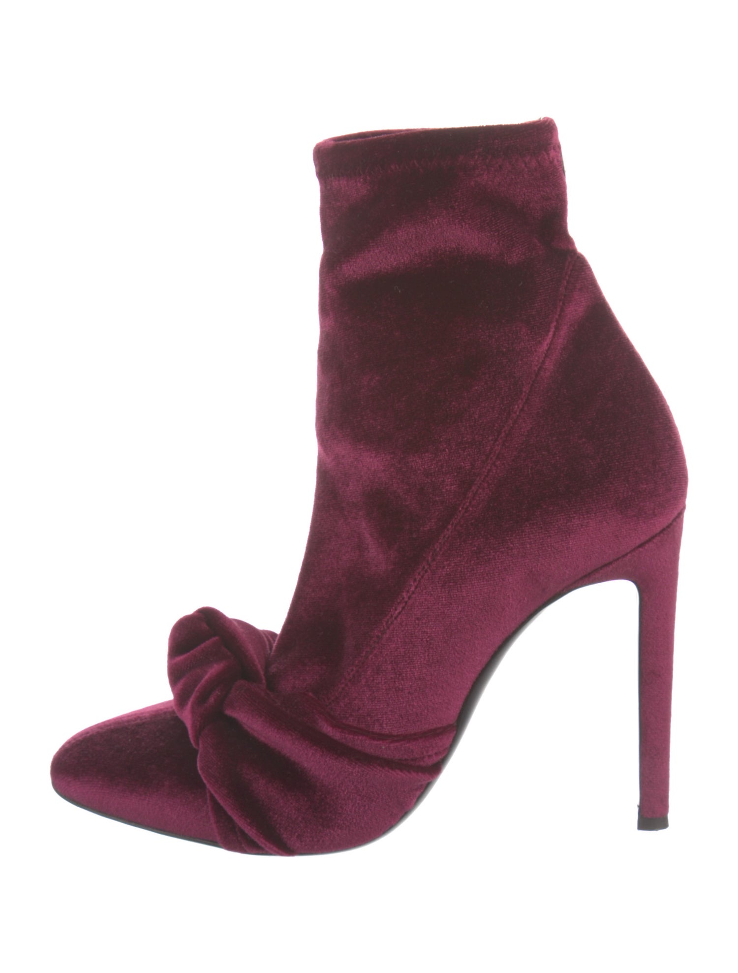 Giuseppe Zanotti Velvet Bow Accents Sock Boots
