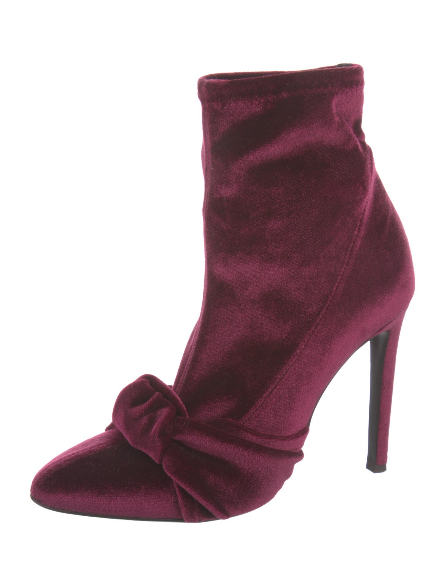 Giuseppe Zanotti Velvet Bow Accents Sock Boots