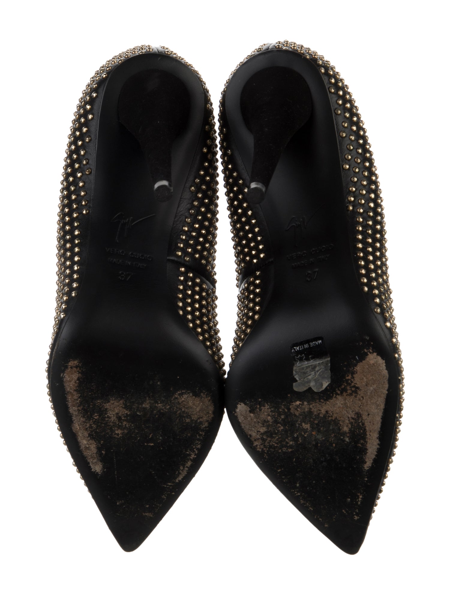 Giuseppe Zanotti Leather Studded Accents Pumps