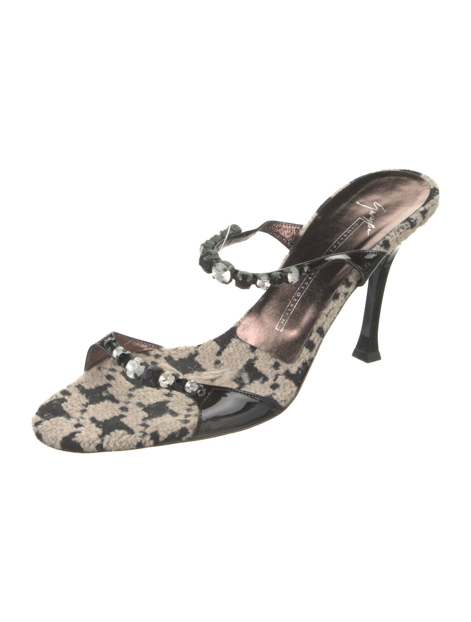 Giuseppe Zanotti Patent Leather Printed Slides