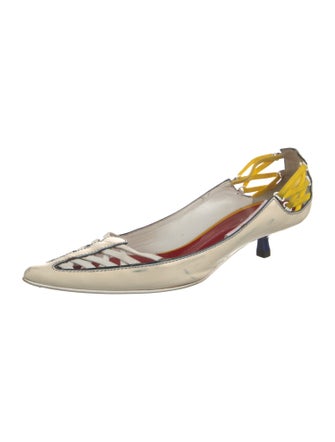 Giuseppe Zanotti Patent Leather Printed Slingback Pumps