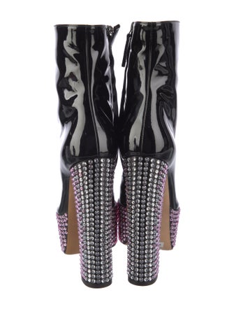 Giuseppe Zanotti Patent Leather Patterned Sock Boots