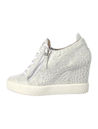 Giuseppe Zanotti Leather Wedge Sneakers