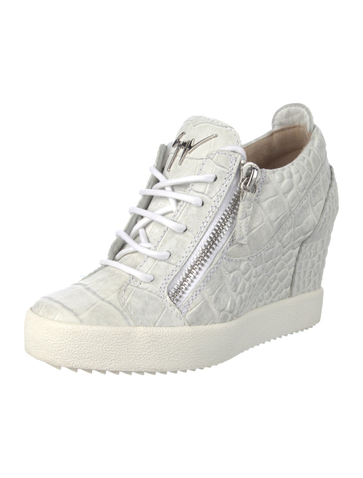 Giuseppe Zanotti Leather Wedge Sneakers