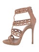 Giuseppe Zanotti Suede Lasercut Accents Gladiator Sandals