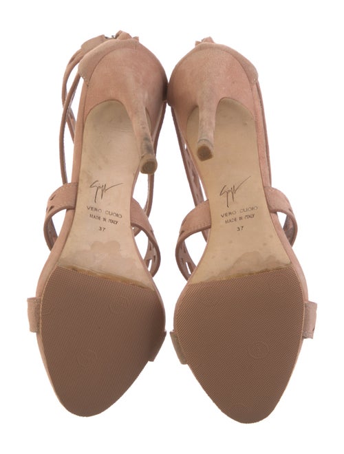 Giuseppe Zanotti Suede Lasercut Accents Gladiator Sandals