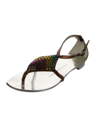 Giuseppe Zanotti Leather T-Strap Sandals