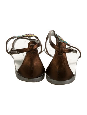 Giuseppe Zanotti Leather T-Strap Sandals