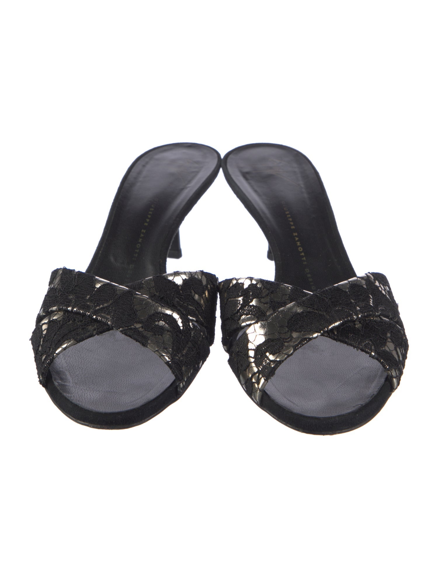 Giuseppe Zanotti Lace Lace Pattern Slides