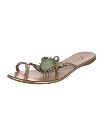 Giuseppe Zanotti Leather Slides