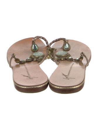 Giuseppe Zanotti Leather Slides