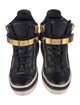 Giuseppe Zanotti Leather Crystal Embellishments Wedge Sneakers