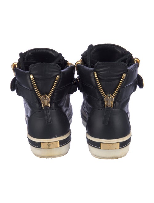 Giuseppe Zanotti Leather Crystal Embellishments Wedge Sneakers