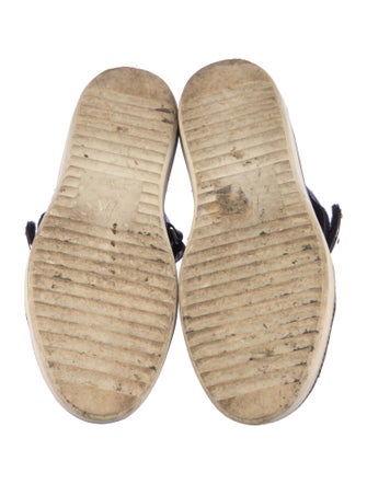 Giuseppe Zanotti Leather Crystal Embellishments Wedge Sneakers