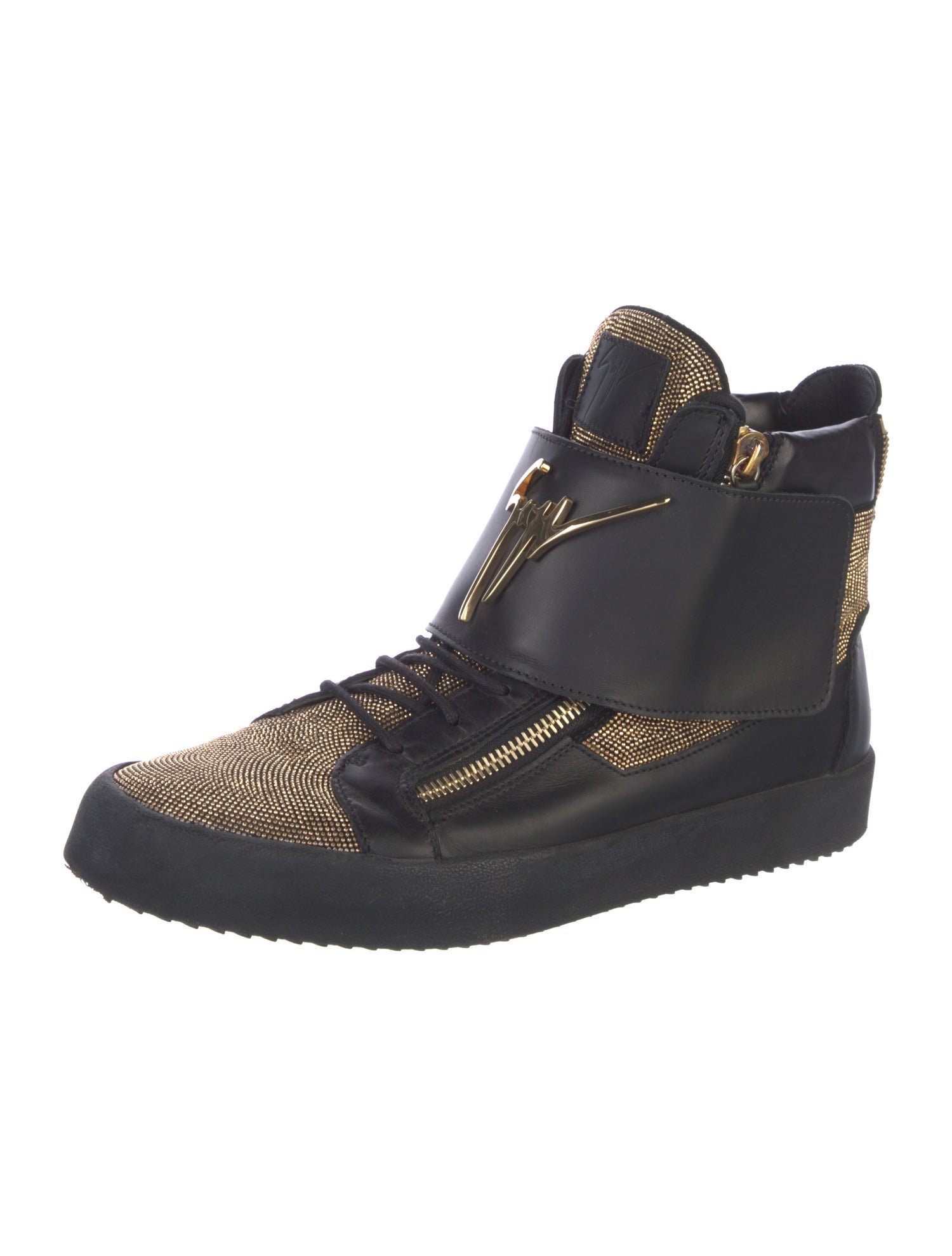 Giuseppe Zanotti Velvet Colorblock Pattern Sneakers
