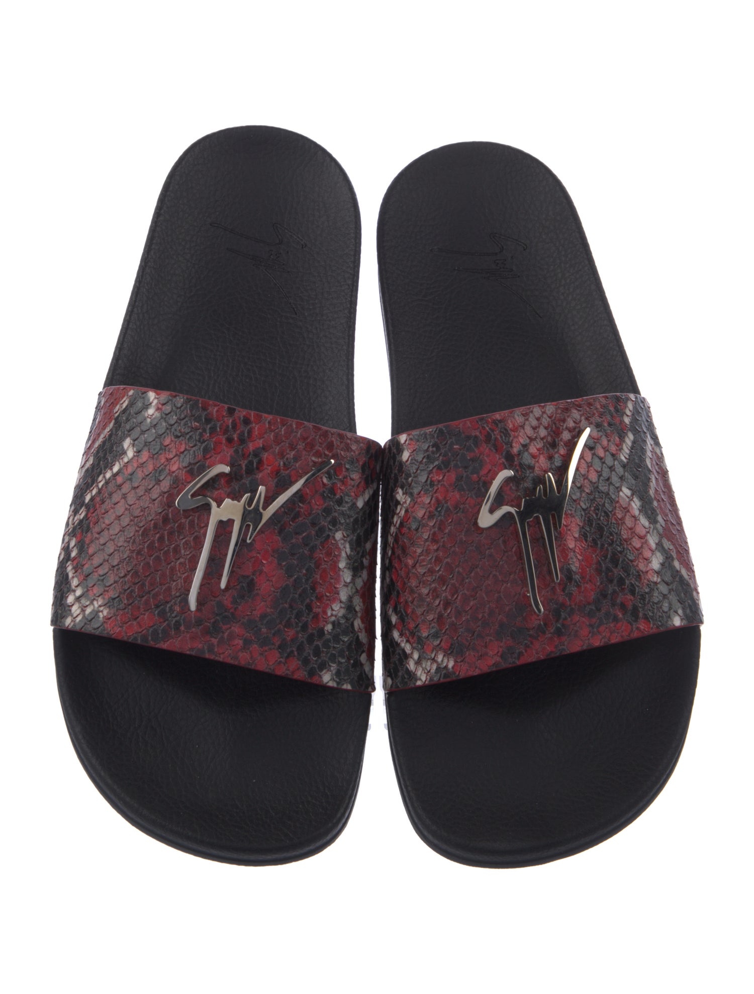 Giuseppe Zanotti Leather Animal Print Slides