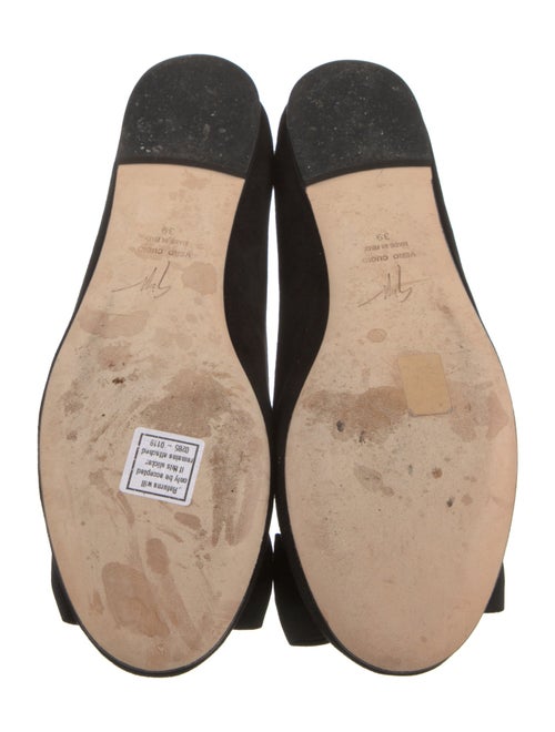 Giuseppe Zanotti Suede Crystal Embellishments Ballet Flats