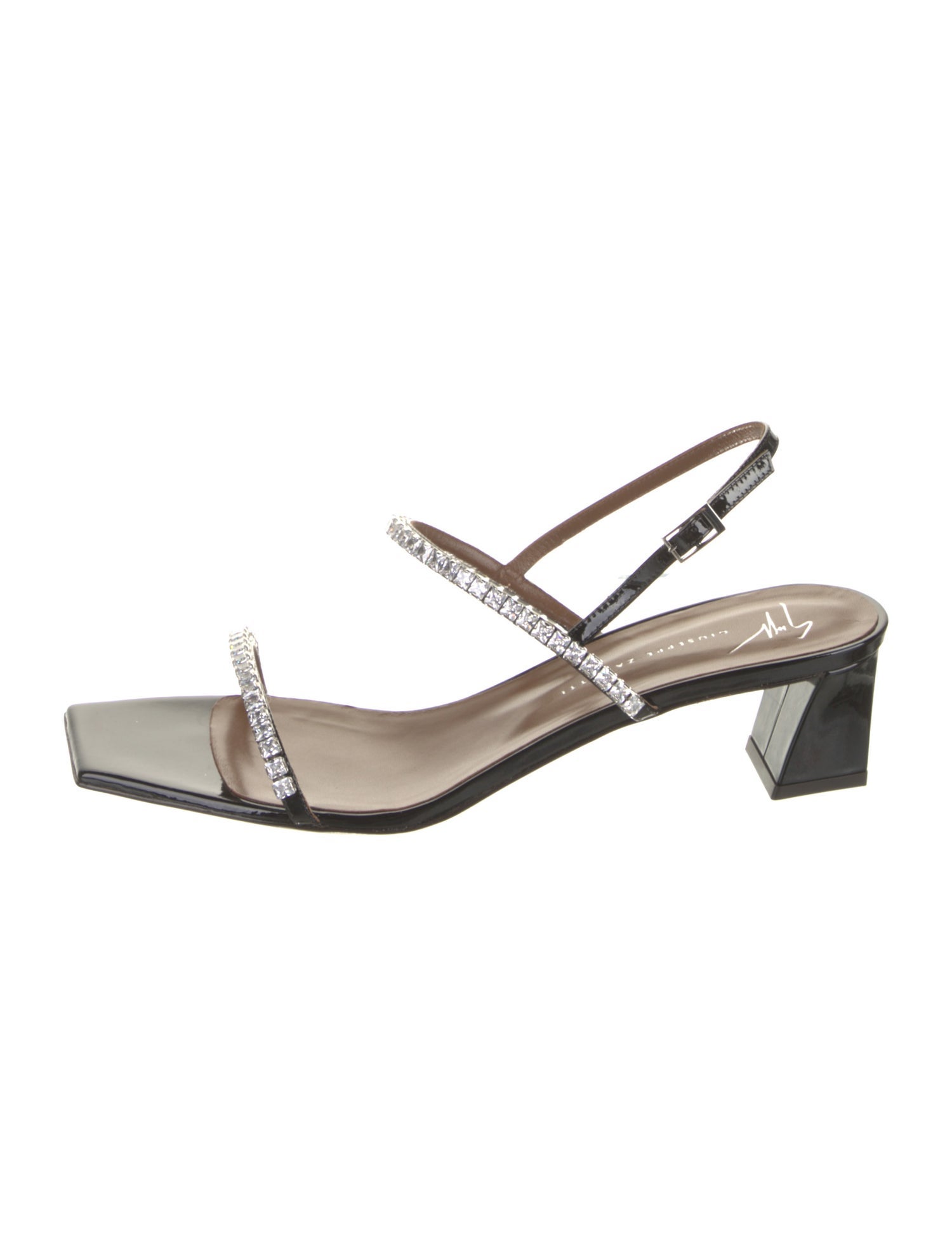 Giuseppe Zanotti Patent Leather Printed Slingback Sandals