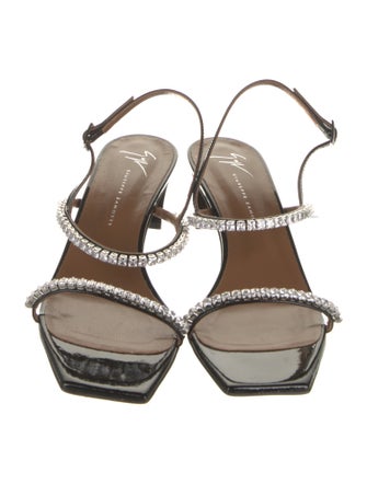 Giuseppe Zanotti Patent Leather Printed Slingback Sandals