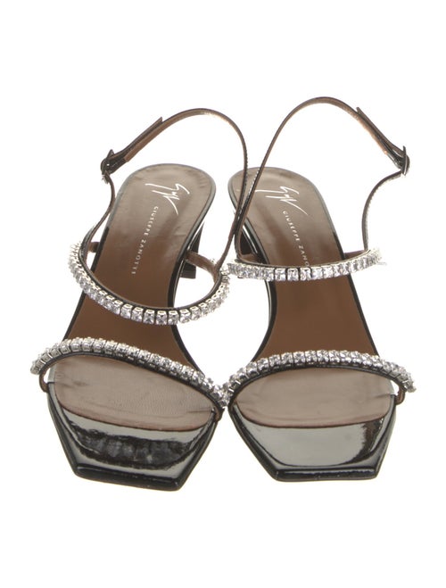 Giuseppe Zanotti Patent Leather Printed Slingback Sandals