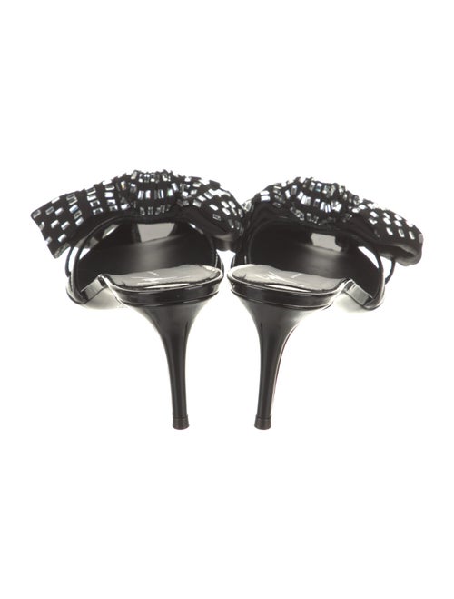 Giuseppe Zanotti Patent Leather Bow Accents Slides