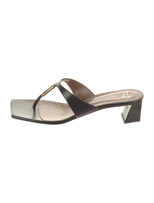 Giuseppe Zanotti Leather Animal Print Flip Flops