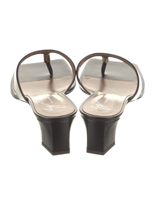 Giuseppe Zanotti Leather Animal Print Flip Flops