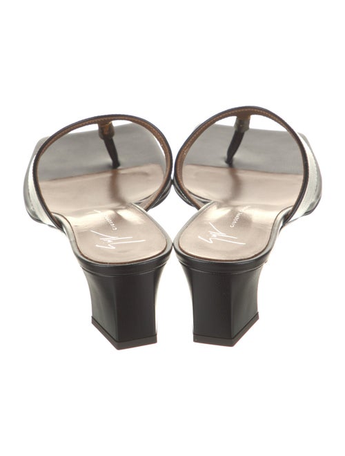 Giuseppe Zanotti Leather Animal Print Flip Flops