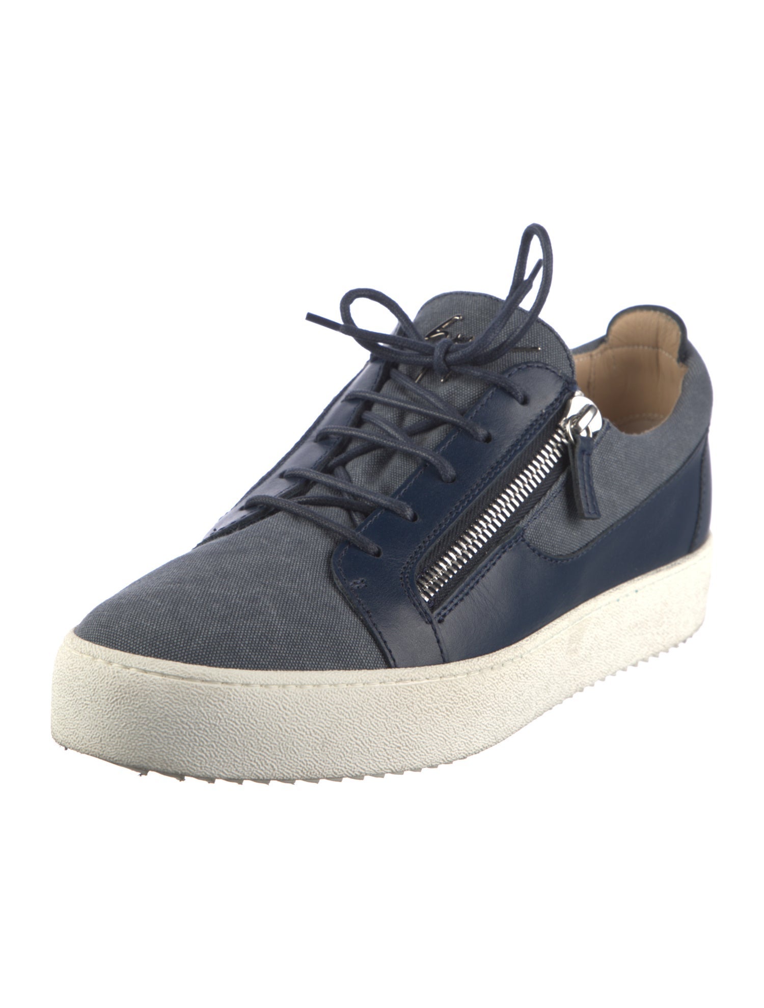 Giuseppe Zanotti Leather Colorblock Pattern Sneakers