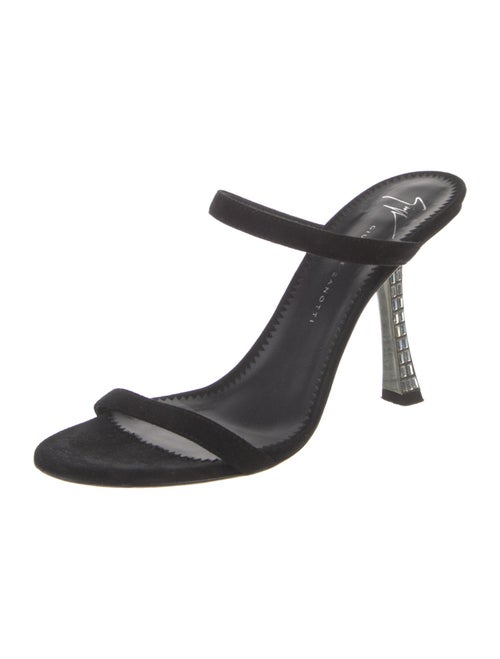 Giuseppe Zanotti Suede Crystal Embellishments Slides