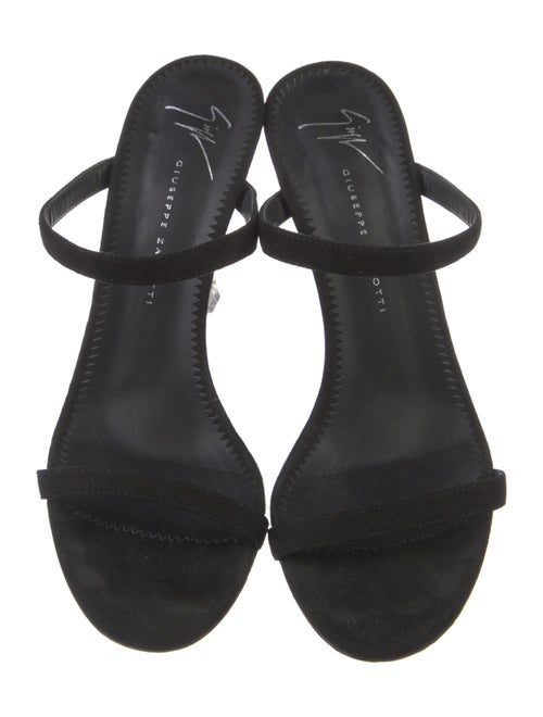 Giuseppe Zanotti Suede Crystal Embellishments Slides