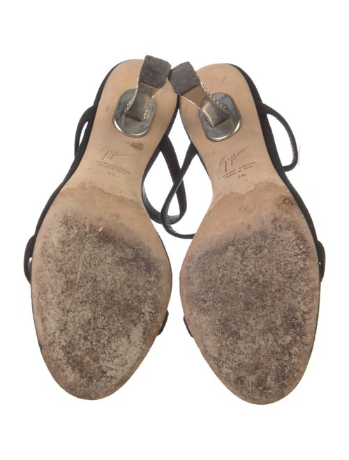 Giuseppe Zanotti Suede Crystal Embellishments Slides