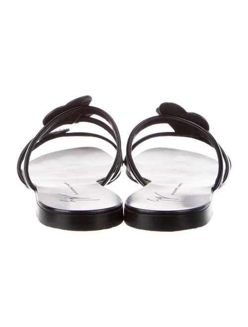 Giuseppe Zanotti Patent Leather Crystal Embellishments Slides