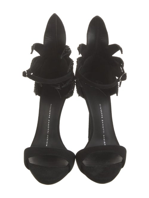 Giuseppe Zanotti Suede Crystal Embellishments Sandals