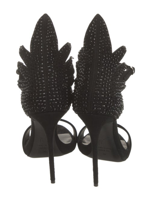 Giuseppe Zanotti Suede Crystal Embellishments Sandals