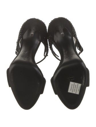 Giuseppe Zanotti Suede Crystal Embellishments Sandals