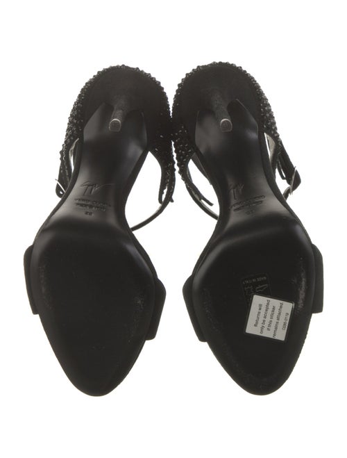 Giuseppe Zanotti Suede Crystal Embellishments Sandals