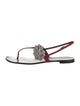 Giuseppe Zanotti Suede Crystal Embellishments Slingback Sandals