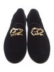 Giuseppe Zanotti Velvet Crystal Embellishments Loafers