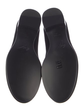 Giuseppe Zanotti Velvet Crystal Embellishments Loafers