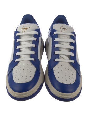 Giuseppe Zanotti Leather Colorblock Pattern Sneakers