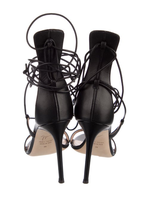 Giuseppe Zanotti Leather Chain-Link Accents Sandals